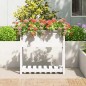 vidaXL Jardinera con estante madera maciza pino blanco 82,5x34,5x81 cm vidaXL Jardinera con estante madera maciza pino blanco 82,5x34,5x81 cm
