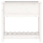 vidaXL Jardinera con estante madera maciza pino blanco 82,5x34,5x81 cm vidaXL Jardinera con estante madera maciza pino blanco 82,5x34,5x81 cm