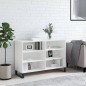 vidaXL Aparador de madera contrachapada blanco brillo 103,5x35x70 cm vidaXL Aparador de madera contrachapada blanco brillo 103,5x35x70 cm