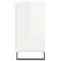vidaXL Aparador de madera contrachapada blanco brillo 103,5x35x70 cm vidaXL Aparador de madera contrachapada blanco brillo 103,5x35x70 cm