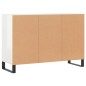 vidaXL Aparador de madera contrachapada blanco brillo 103,5x35x70 cm vidaXL Aparador de madera contrachapada blanco brillo 103,5x35x70 cm