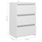 vidaXL Mesita de noche madera de ingeniería blanco 40x35x62,5 cm vidaXL Mesita de noche madera de ingeniería blanco 40x35x62,5 cm
