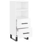 vidaXL Aparador de madera contrachapada blanco brillante 34,5x34x90 cm vidaXL Aparador de madera contrachapada blanco brillante 34,5x34x90 cm