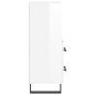 vidaXL Aparador de madera contrachapada blanco brillante 34,5x34x90 cm vidaXL Aparador de madera contrachapada blanco brillante 34,5x34x90 cm