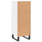 vidaXL Aparador de madera contrachapada blanco brillante 34,5x34x90 cm vidaXL Aparador de madera contrachapada blanco brillante 34,5x34x90 cm