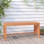 vidaXL Banco de jardín de madera maciza de eucalipto 110 cm vidaXL Banco de jardín de madera maciza de eucalipto 110 cm