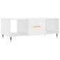 vidaXL Mesa de centro madera contrachapada blanco brillo 102x50x40 cm vidaXL Mesa de centro madera contrachapada blanco brillo 102x50x40 cm