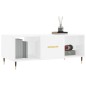 vidaXL Mesa de centro madera contrachapada blanco brillo 102x50x40 cm vidaXL Mesa de centro madera contrachapada blanco brillo 102x50x40 cm