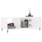 vidaXL Mesa de centro madera contrachapada blanco brillo 102x50x40 cm vidaXL Mesa de centro madera contrachapada blanco brillo 102x50x40 cm