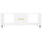 vidaXL Mesa de centro madera contrachapada blanco brillo 102x50x40 cm vidaXL Mesa de centro madera contrachapada blanco brillo 102x50x40 cm