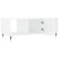 vidaXL Mesa de centro madera contrachapada blanco brillo 102x50x40 cm vidaXL Mesa de centro madera contrachapada blanco brillo 102x50x40 cm