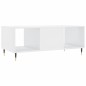 vidaXL Mesa de centro madera contrachapada blanco brillo 102x50x40 cm vidaXL Mesa de centro madera contrachapada blanco brillo 102x50x40 cm