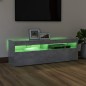 vidaXL Mueble de TV con luces LED gris hormigón 120x35x40 cm