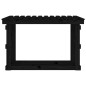 vidaXL Leñero de madera maciza de pino negro 108x64,5x77 cm vidaXL Leñero de madera maciza de pino negro 108x64,5x77 cm