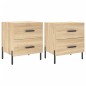 vidaXL Mesita noche 2 uds madera ingeniería roble Sonoma 40x35x47,5 cm vidaXL Mesita noche 2 uds madera ingeniería roble Sonoma 40x35x47,5 cm