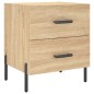 vidaXL Mesita noche 2 uds madera ingeniería roble Sonoma 40x35x47,5 cm vidaXL Mesita noche 2 uds madera ingeniería roble Sonoma 40x35x47,5 cm