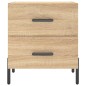 vidaXL Mesita noche 2 uds madera ingeniería roble Sonoma 40x35x47,5 cm vidaXL Mesita noche 2 uds madera ingeniería roble Sonoma 40x35x47,5 cm