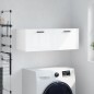 vidaXL Armario de pared madera ingeniería blanco brillo 100x36,5x35 cm