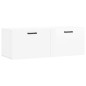 vidaXL Armario de pared madera ingeniería blanco brillo 100x36,5x35 cm