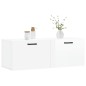 vidaXL Armario de pared madera ingeniería blanco brillo 100x36,5x35 cm