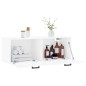 vidaXL Armario de pared madera ingeniería blanco brillo 100x36,5x35 cm