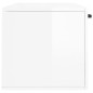 vidaXL Armario de pared madera ingeniería blanco brillo 100x36,5x35 cm