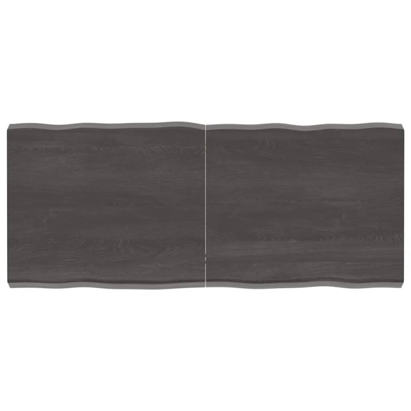 vidaXL Tablero mesa madera tratada borde vivo marrón 140x60x(2-6) cm vidaXL Tablero mesa madera tratada borde vivo marrón 140x60x(2-6) cm
