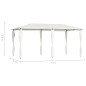 vidaXL Cenador con cubiertas de postes crema 3x6x2,6 m 160 g/m² vidaXL Cenador con cubiertas de postes crema 3x6x2,6 m 160 g/m²