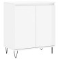 vidaXL Aparador de madera contrachapada blanco brillante 60x35x70 cm vidaXL Aparador de madera contrachapada blanco brillante 60x35x70 cm