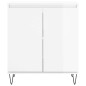 vidaXL Aparador de madera contrachapada blanco brillante 60x35x70 cm vidaXL Aparador de madera contrachapada blanco brillante 60x35x70 cm
