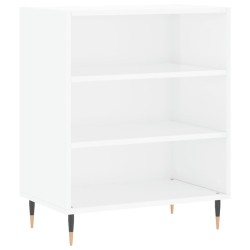 vidaXL Aparador madera de ingeniería blanco brillante 57x35x70 cm