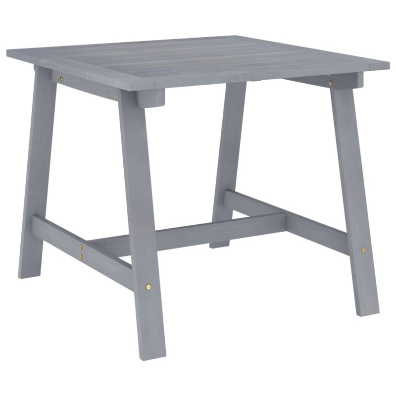 vidaXL Mesa de comedor de jardín madera maciza acacia gris 88x88x74 cm vidaXL Mesa de comedor de jardín madera maciza acacia gris 88x88x74 cm
