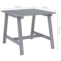 vidaXL Mesa de comedor de jardín madera maciza acacia gris 88x88x74 cm vidaXL Mesa de comedor de jardín madera maciza acacia gris 88x88x74 cm
