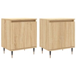 vidaXL Mesitas noche 2 uds madera ingeniería roble Sonoma 40x30x50 cm