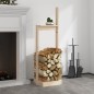 vidaXL Soporte para leña madera maciza de pino 33,5x30x110 cm vidaXL Soporte para leña madera maciza de pino 33,5x30x110 cm