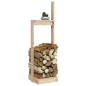 vidaXL Soporte para leña madera maciza de pino 33,5x30x110 cm vidaXL Soporte para leña madera maciza de pino 33,5x30x110 cm