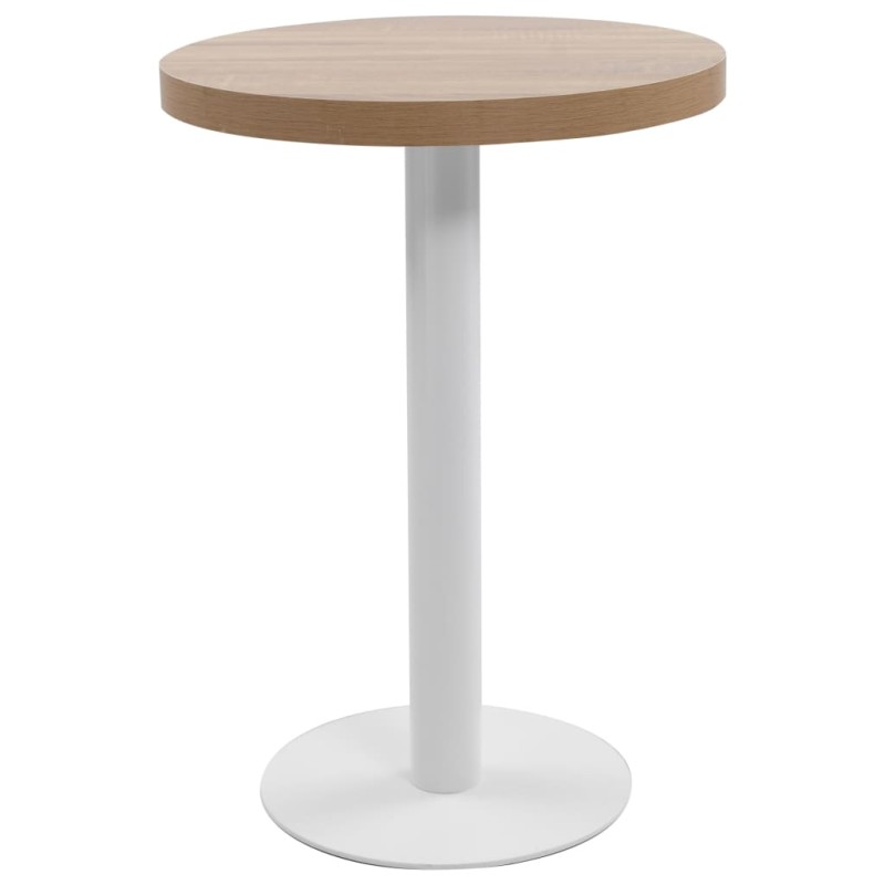 vidaXL Mesa de bistró MDF marrón claro 60 cm vidaXL Mesa de bistró MDF marrón claro 60 cm