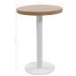 vidaXL Mesa de bistró MDF marrón claro 60 cm vidaXL Mesa de bistró MDF marrón claro 60 cm