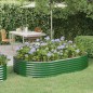 vidaXL Jardinera arriate acero recubrimiento polvo verde 214x140x36 cm vidaXL Jardinera arriate acero recubrimiento polvo verde 214x140x36 cm