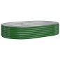 vidaXL Jardinera arriate acero recubrimiento polvo verde 214x140x36 cm vidaXL Jardinera arriate acero recubrimiento polvo verde 214x140x36 cm