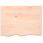vidaXL Estante de pared madera maciza roble sin tratar 80x60x(2-6) cm vidaXL Estante de pared madera maciza roble sin tratar 80x60x(2-6) cm