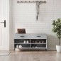 vidaXL Banco zapatero madera de ingeniería gris hormigón 102x35x55 cm vidaXL Banco zapatero madera de ingeniería gris hormigón 102x35x55 cm