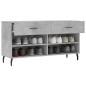 vidaXL Banco zapatero madera de ingeniería gris hormigón 102x35x55 cm vidaXL Banco zapatero madera de ingeniería gris hormigón 102x35x55 cm
