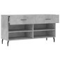 vidaXL Banco zapatero madera de ingeniería gris hormigón 102x35x55 cm vidaXL Banco zapatero madera de ingeniería gris hormigón 102x35x55 cm