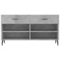 vidaXL Banco zapatero madera de ingeniería gris hormigón 102x35x55 cm vidaXL Banco zapatero madera de ingeniería gris hormigón 102x35x55 cm