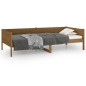 vidaXL Sofá cama madera maciza de pino marrón miel 80x200 cm vidaXL Sofá cama madera maciza de pino marrón miel 80x200 cm