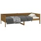 vidaXL Sofá cama madera maciza de pino marrón miel 80x200 cm vidaXL Sofá cama madera maciza de pino marrón miel 80x200 cm