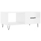 vidaXL Mesa de centro madera contrachapada blanco brillo 90x50x40 cm vidaXL Mesa de centro madera contrachapada blanco brillo 90x50x40 cm