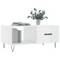 vidaXL Mesa de centro madera contrachapada blanco brillo 90x50x40 cm vidaXL Mesa de centro madera contrachapada blanco brillo 90x50x40 cm