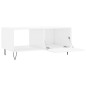 vidaXL Mesa de centro madera contrachapada blanco brillo 90x50x40 cm vidaXL Mesa de centro madera contrachapada blanco brillo 90x50x40 cm